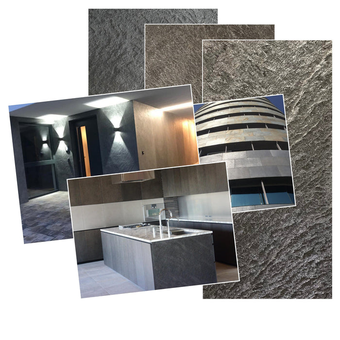 Galaxy Black, Natural Slate Veneer – 24" W x 48" L - Sold By Panel Stone Veneer White River Hardwoods