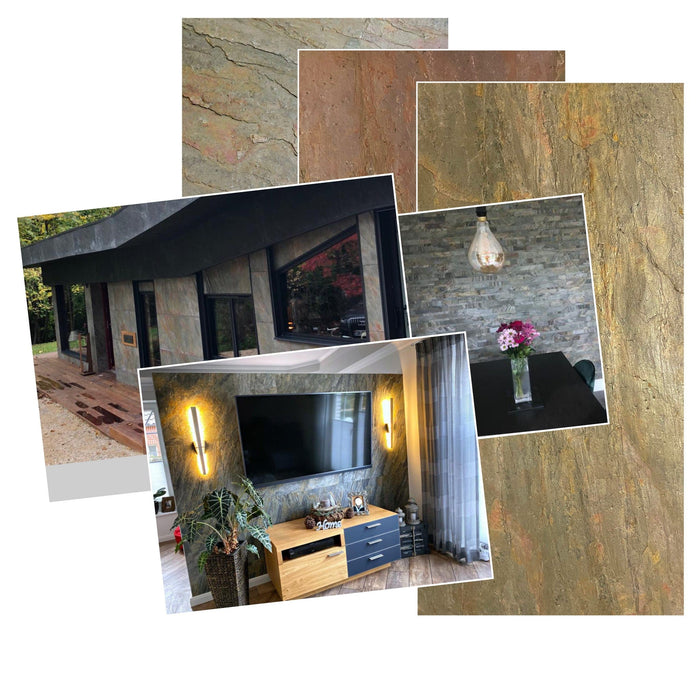 Burning Forest, Natural Slate Veneer - 24" W x 48" L - Sold By Panel Stone Veneer White River Hardwoods