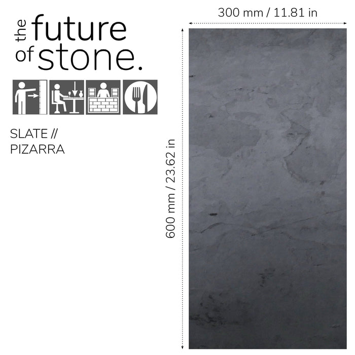 Nero, Natural Slate Veneer – Stick & Go Panels for Interior - 12" W x 24" L - Sold By Panel Stone Veneer White River Hardwoods