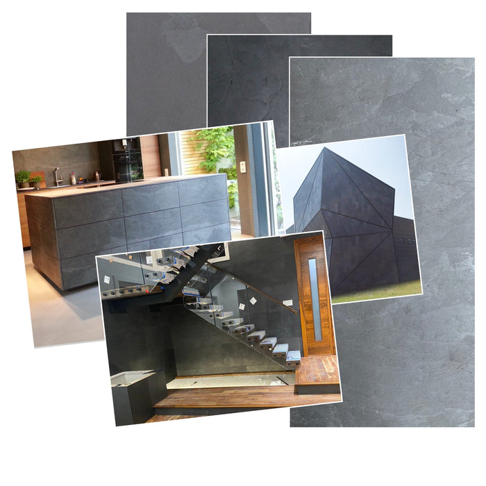 Nero, Natural Slate Veneer – Stick & Go Panels for Interior - 12" W x 24" L - Sold By Panel Stone Veneer White River Hardwoods