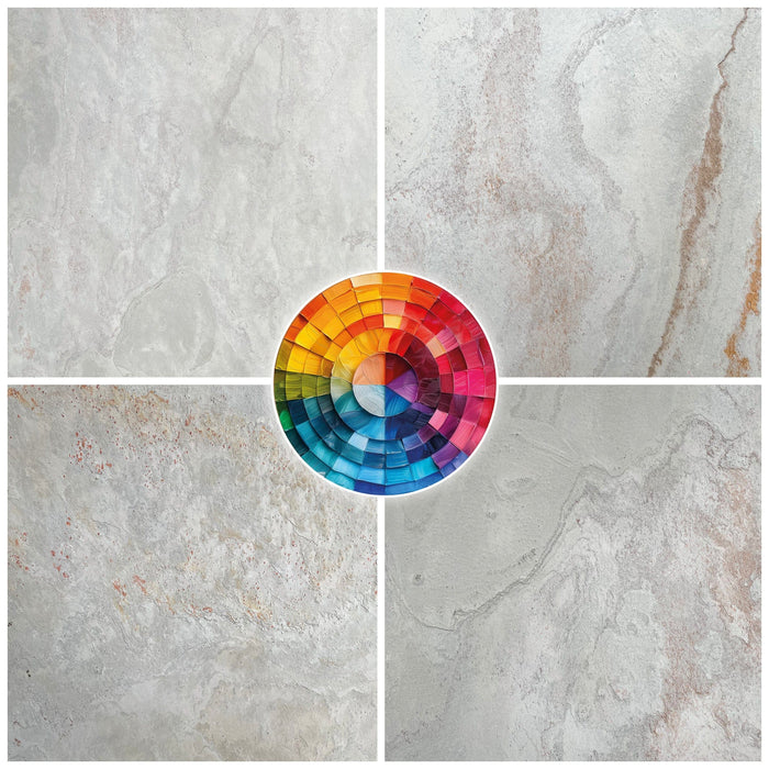 Blanco, Natural Slate Veneer – Stick & Go Panels for Interior & Exterior Walls - 12" W x 24" L - Sold By Panel Stone Veneer White River Hardwoods