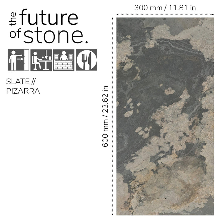 Rustique, Natural Slate Veneer – 12" W x 24" L - Sold By Panel Stone Veneer White River Hardwoods