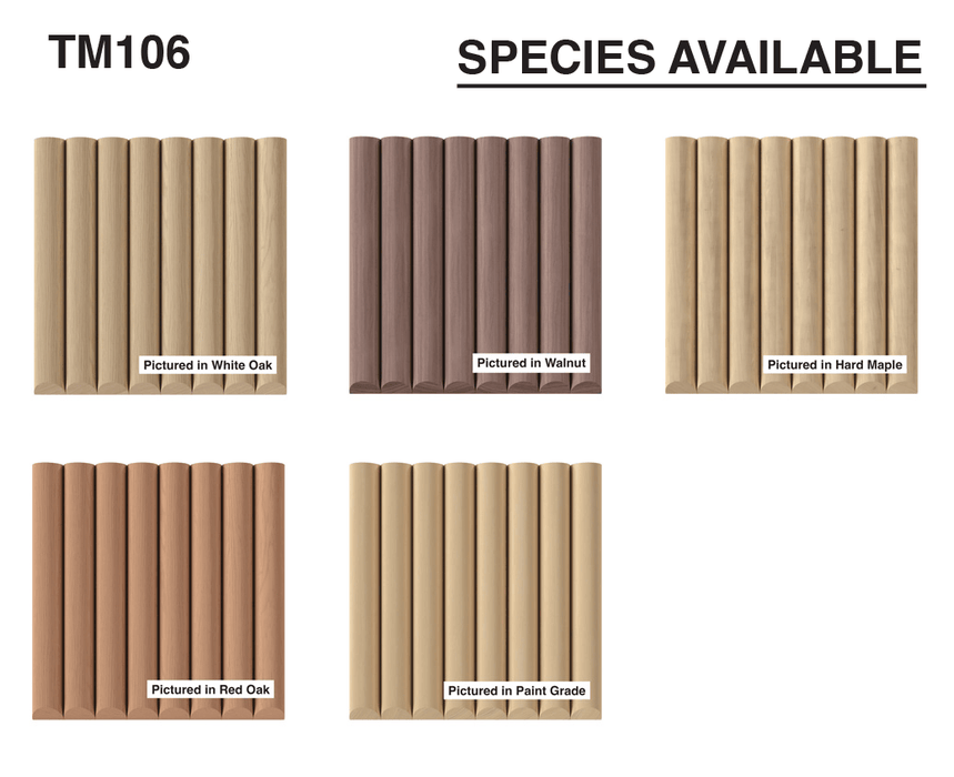 1-1/2" Single Bead Tambour Tambour White River Hardwoods