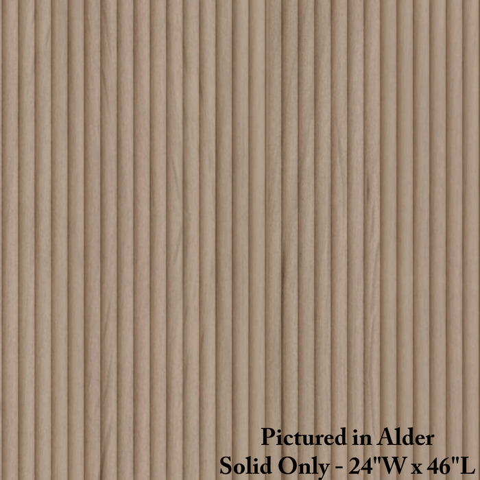 3/8″ Shallow Double Bead Tambour - Usually Ships in 7-10 Business Days Tambour White River Hardwoods 24"W x 46"L - Not Flexible - Solid Backing Alder - Only Available in 24"W x 46"L 