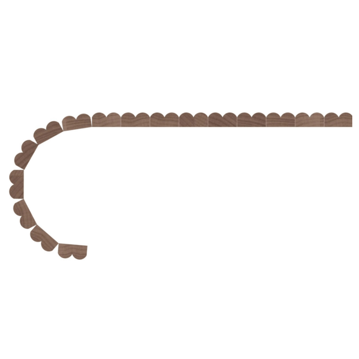 3/8″ Shallow Double Bead Tambour Tambour White River Hardwoods   