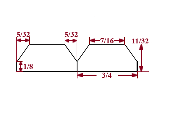 3/4″ Bevel Slat Tambour  – Thick Tambour White River Hardwoods   