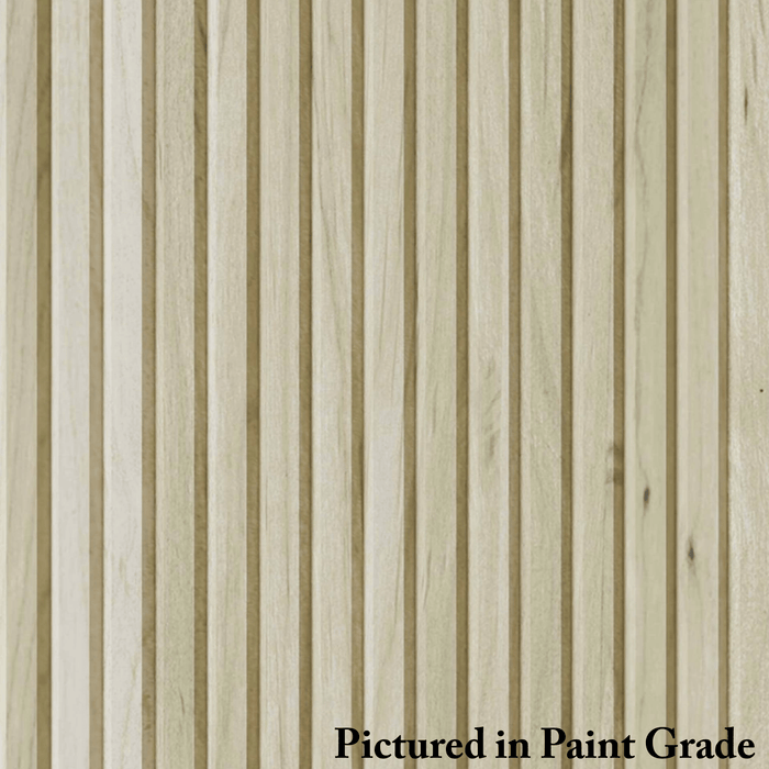 3/4″ Bevel Slat Tambour  – Thick - Usually Ships in 7-10 Business Days Tambour White River Hardwoods 12"W x 48"L Paint Grade 
