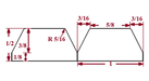 1″ Bevel Slat Tambour Tambour White River Hardwoods   