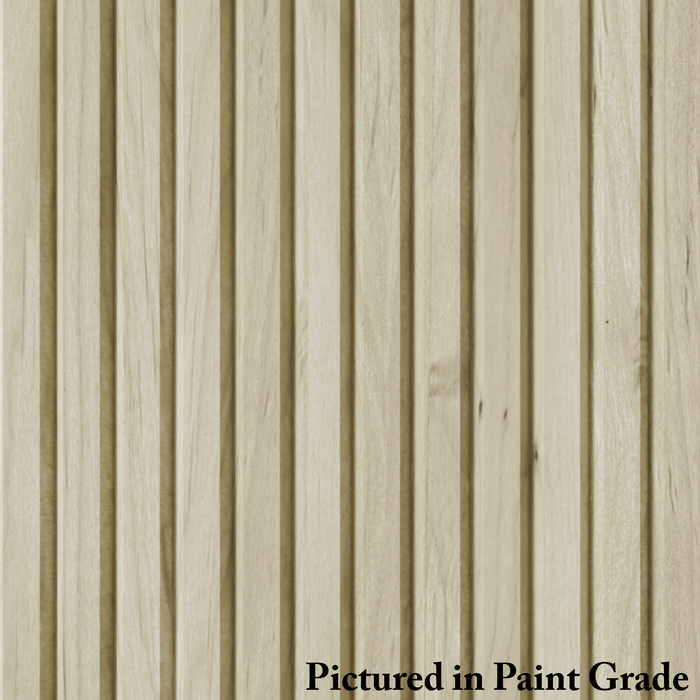 1″ Bevel Slat Tambour – Thick - Usually Ships in 7-10 Business Days Tambour White River Hardwoods 12"W x 48"L Paint Grade 