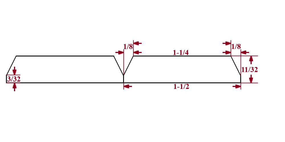 1-1/2″ Bevel Slat Tambour – Thin Tambour White River Hardwoods   