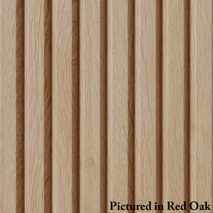1-1/2″ Bevel Slat Tambour - Thick - Usually Ships in 7-10 Business Days Tambour White River Hardwoods 12"W x 48"L Red Oak 