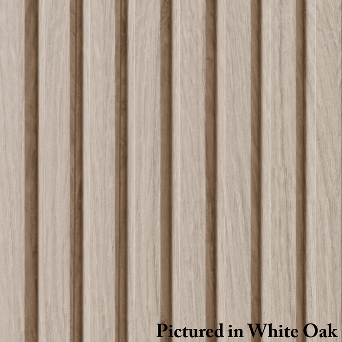1-1/2″ Bevel Slat Tambour - Thick - Usually Ships in 7-10 Business Days Tambour White River Hardwoods 12"W x 48"L White Oak 
