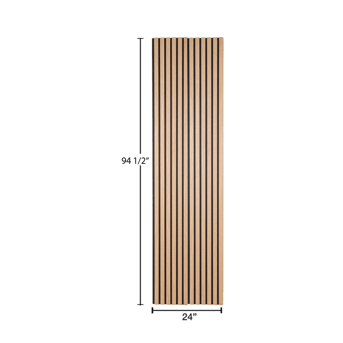 Natural White Oak – Varnished Acoustic Panel – 1" Slat Width – 24" × 94-1/2" – Sold 1 per Carton Acoustic Slat Panel White River Hardwoods
