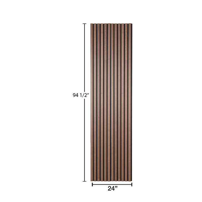 Natural Walnut – Varnished Acoustic Panel – 1" Slat Width – 24" × 94-1/2" – Sold 1 per Carton Acoustic Slat Panel White River Hardwoods