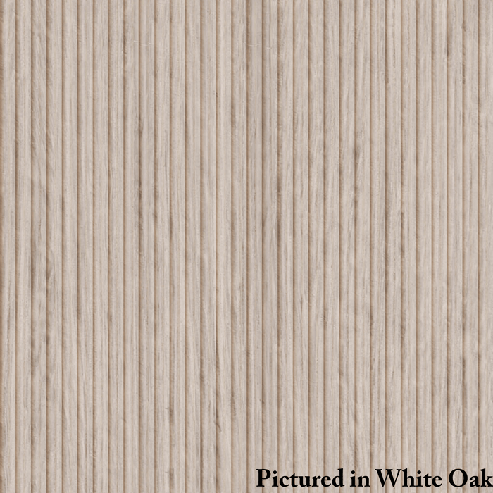 1/4" Double Cove-Cut Flexible Tambour - Usually Ships in 7-10 Business Days Tambour White River Hardwoods 12"W x 48"L White Oak 