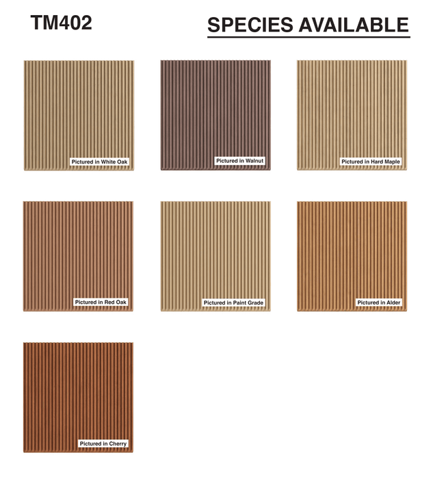1/4" Double Cove-Cut Flexible Tambour Tambour White River Hardwoods
