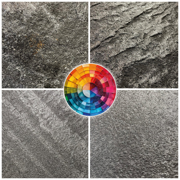 Galaxy Black, Natural Slate Veneer - Sample Sheet (11" L x 4" W) Stone Veneer White River Hardwoods