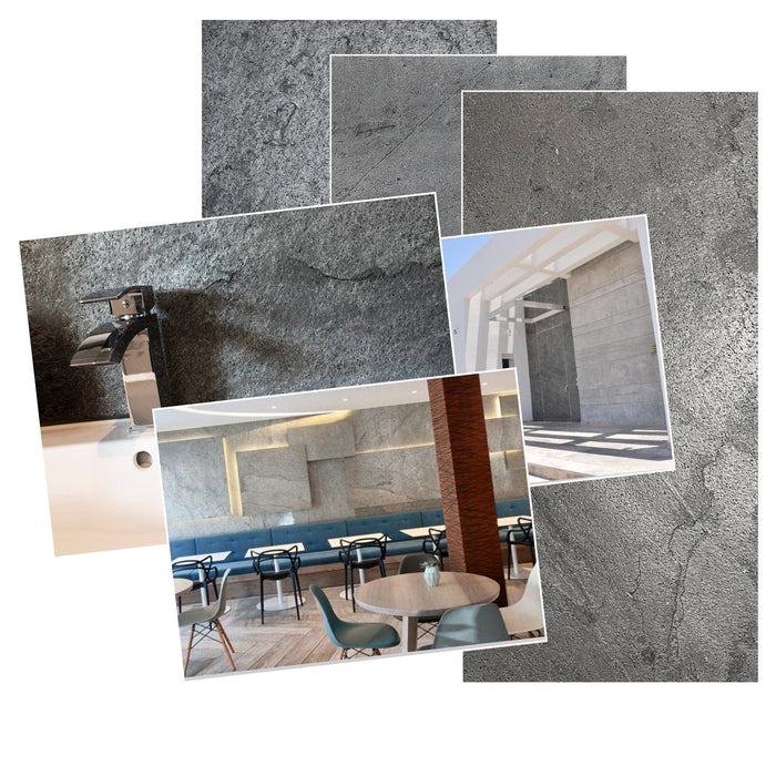 Silver Grey, Natural Slate Veneer - 24" W x 48" L - Sold By Panel Stone Veneer White River Hardwoods