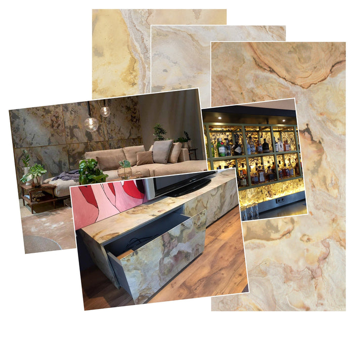 Falling Leaves, Natural Slate Veneer - Sample Sheet (11" L x 4" W) Stone Veneer White River Hardwoods