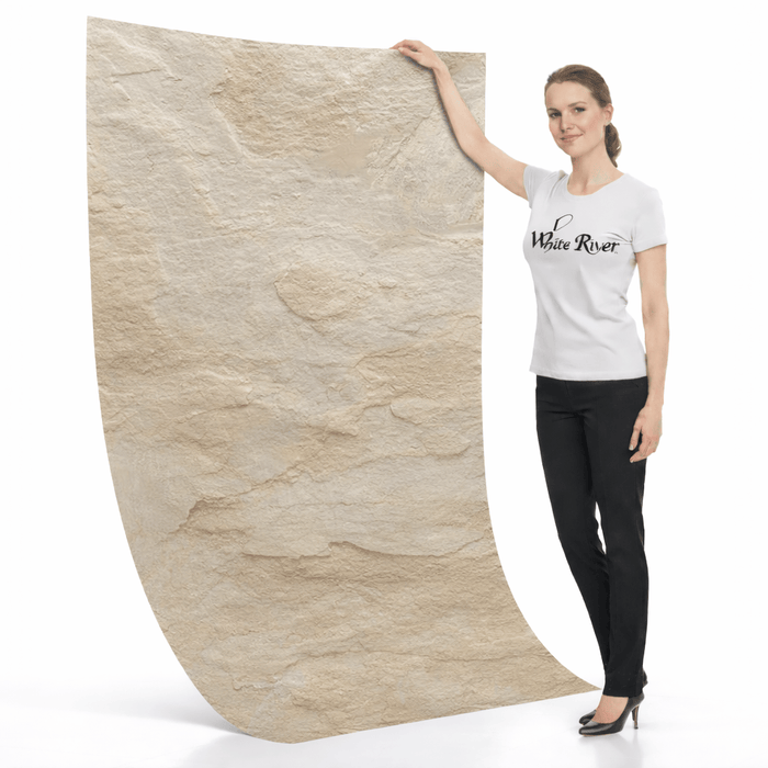 Tan - Flexible Natural Slate Veneer - Opaque Stone Veneer White River Hardwoods
