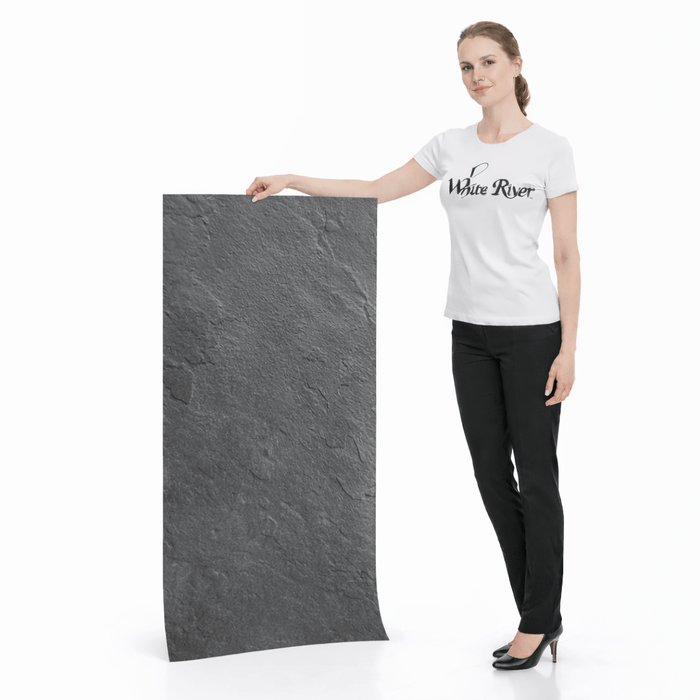 Nero - Flexible Slate Stone Veneer - Opaque Stone Veneer White River Hardwoods 24" w x 48"l