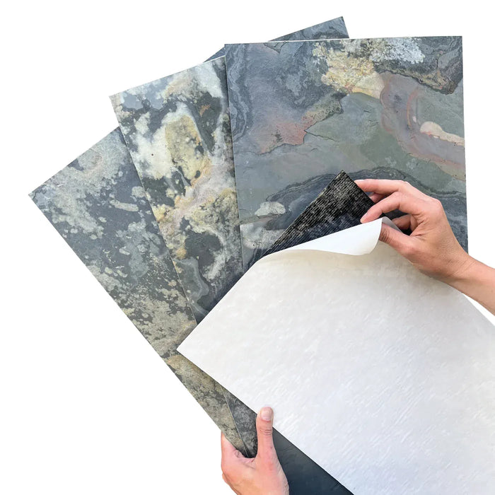 Rustique-Flexible Slate Stone Veneer - Opaque Stone Veneer White River Hardwoods 12"w x 24"l - Stick and Go