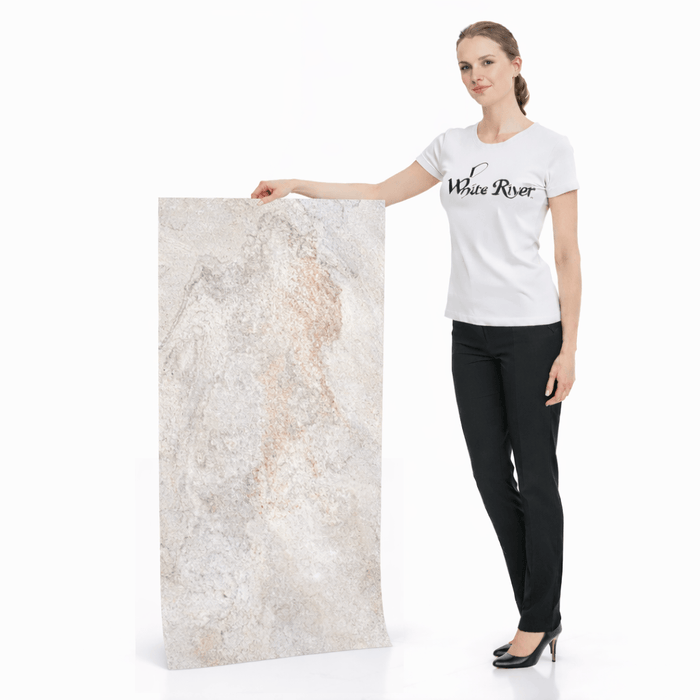 Blanco - Flexible Slate Stone Veneer - Opaque Stone Veneer White River Hardwoods 24"w x 48"l