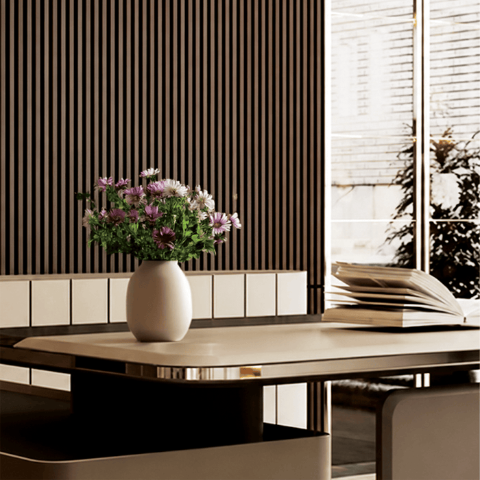 Natural Walnut Acoustic Panel, Varnished Wood - Harmony Series - Sold 2 Panels Per Carton