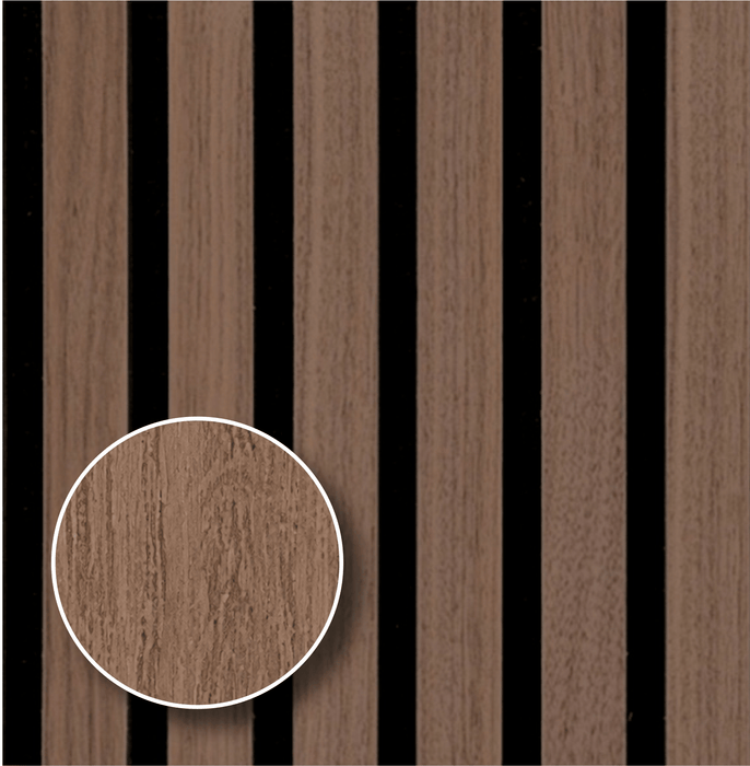 Natural Walnut Acoustic Panel, Varnished Wood - Harmony Series - Sold 2 Panels Per Carton