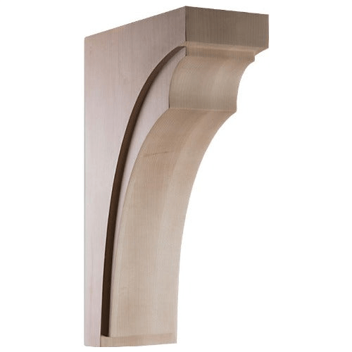 Linea Collection, Modern Corbel, 4"w x 14"h x 9''d Carved Corbels Art For Everyday   