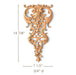Acanthus Scrolls with Open FretFits CRE712, 7 1/2"w x14 7/8"h x 3/4"d Carved Onlays White River Hardwoods   