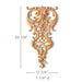 Acanthus Scrolls with Open Fret, 12 5/8"w x 25 1/8"h x 1 1/4"d, SPECIAL ORDER Carved Onlays White River Hardwoods   
