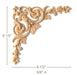 Baroque Corner Pair, 9 1/2"w x 9 1/2"h x 3/8"d Carved Onlays White River Hardwoods   