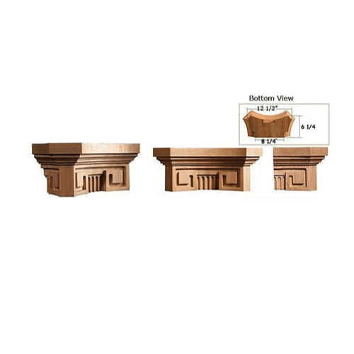 Modern Classic Collection, Modern Capital, 15 3/4"w x 6 1/4"h x 7 7/8'''d Carved Capitals Art For Everyday   