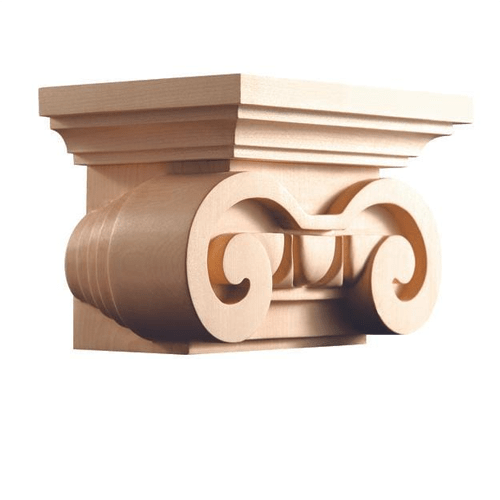 Modern Classic Collection, Modern Capital,  13 1/2"w x 6 1/2"h x6 3/4''d Carved Capitals Art For Everyday   