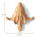 Folded Acanthus Leaf DropSet of 4, 2 3/4"w x 2 7/8"h x 1/2"d Carved Onlays White River Hardwoods   