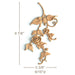 Rose DropPair, 5 3/8"w x 9 7/8"h x 9/16"d Carved Onlays White River Hardwoods   
