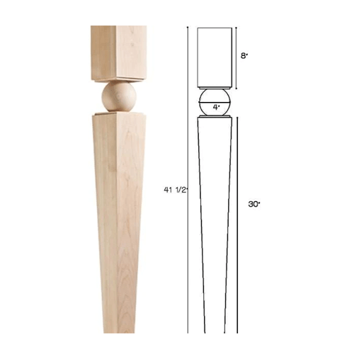 Multiplicity Collection, Transitional Leg, 4 1/2"w x 41 1/2'"h x 4 1/2''d