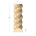Large Rope Moulding, 4"w x 2"d x 8' length, Sold in pairs, Resin is priced per 8' length Carved Mouldings White River Hardwoods Maple