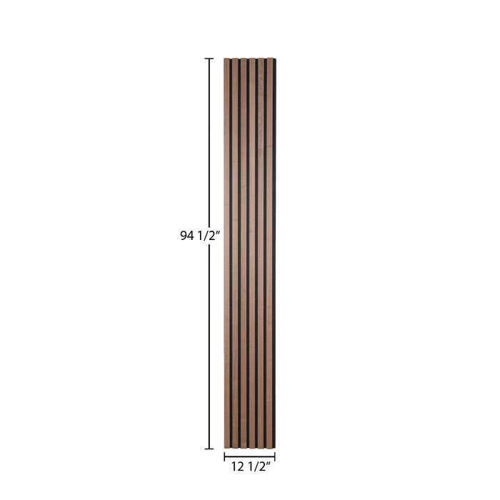 Natural Walnut – Varnished Acoustic Panel – 1" Slat Width – 12 1/2" × 94-1/2" – Sold 2 per Carton Acoustic Slat Panel White River Hardwoods