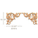 Filigree Acanthus Scrolls Pair, 13 3/4"w x 10 1/2"h x 9/16"d Carved Onlays White River Hardwoods   