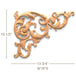 Filigree Acanthus Scrolls Pair, 13 3/4"w x 10 1/2"h x 9/16"d Carved Onlays White River Hardwoods   