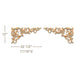 Filigree Acanthus Scrolls Pair, 22 1/2"w x 12"h x 11/16"d Carved Onlays White River Hardwoods   
