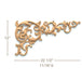 Filigree Acanthus Scrolls Pair, 22 1/2"w x 12"h x 11/16"d Carved Onlays White River Hardwoods   