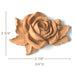 Rose Blossom, 3 7/8"w x 2 3/4"h x 3/4"d, SPECIAL ORDER Carved Cartouche White River Hardwoods