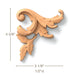 Acanthus Scrolls, Left & Right Pair, 3 1/8"w x 4 5/8"h x 1/2"d Carved Onlays White River Hardwoods   
