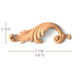 Acanthus Scrolls 2, Left & Right Pair, 7 7/8"w x 2 3/4"h x 7/8"d Carved Onlays White River Hardwoods   