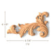 Robust Acanthus Scrolls, Left & Right Pair, 9 7/8"w x 6 1/8"h x 1"d Carved Onlays White River Hardwoods   