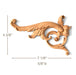 Acanthus Scrolls, Left & Right Pair, 7 1/8"w x 4 5/8"h x 5/8"d Carved Onlays White River Hardwoods   