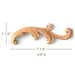 Acanthus Scrolls, Left & Right Pair, 7 1/4"w x 2 1/2"h x 5/8"d Carved Onlays White River Hardwoods   